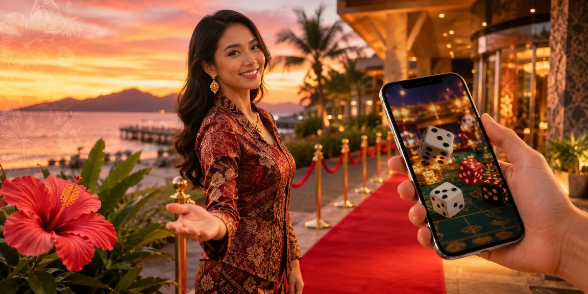 Permainan dadu bergaya di Kota Kinabalu dengan suasana malam meriah