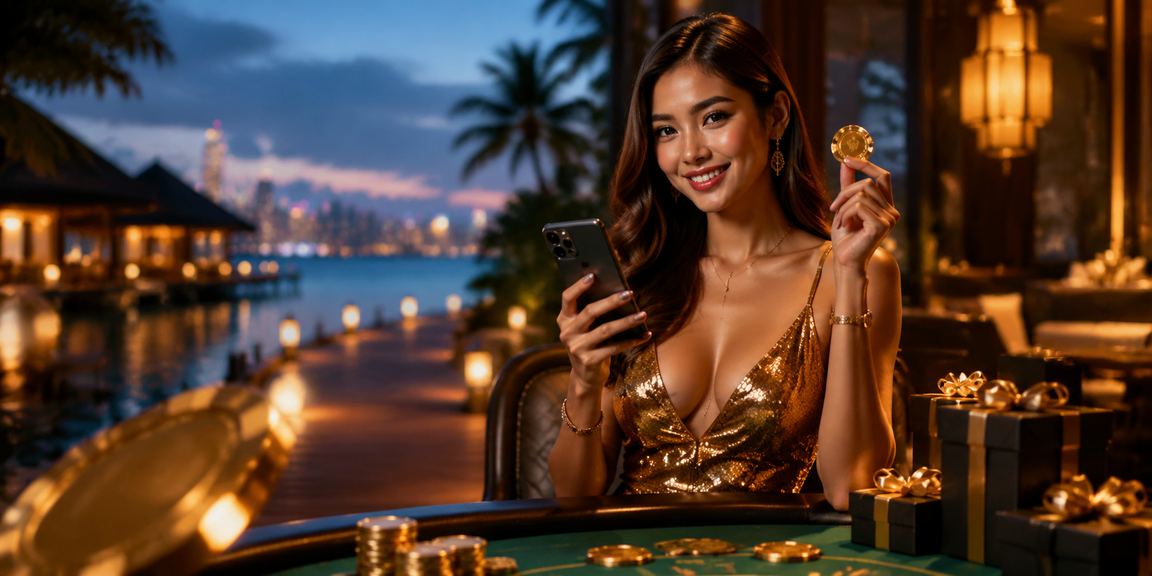 Pemain di Sabah menggunakan telefon untuk main slot kasino dalam talian